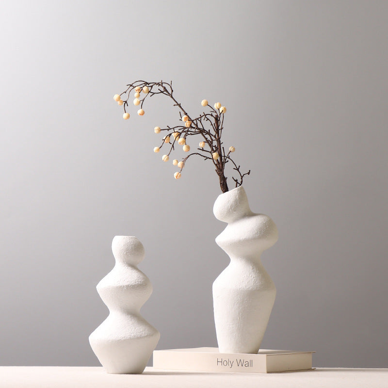 Modern Ceramic White Vase