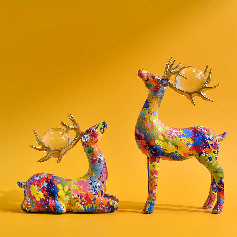 Lucky Deer Series Ornaments - Modern Simplicity Resin Crafts