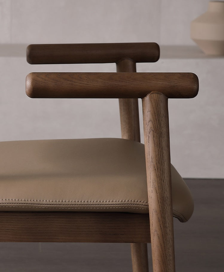 Solid Wood Veneer Minimalist Chair