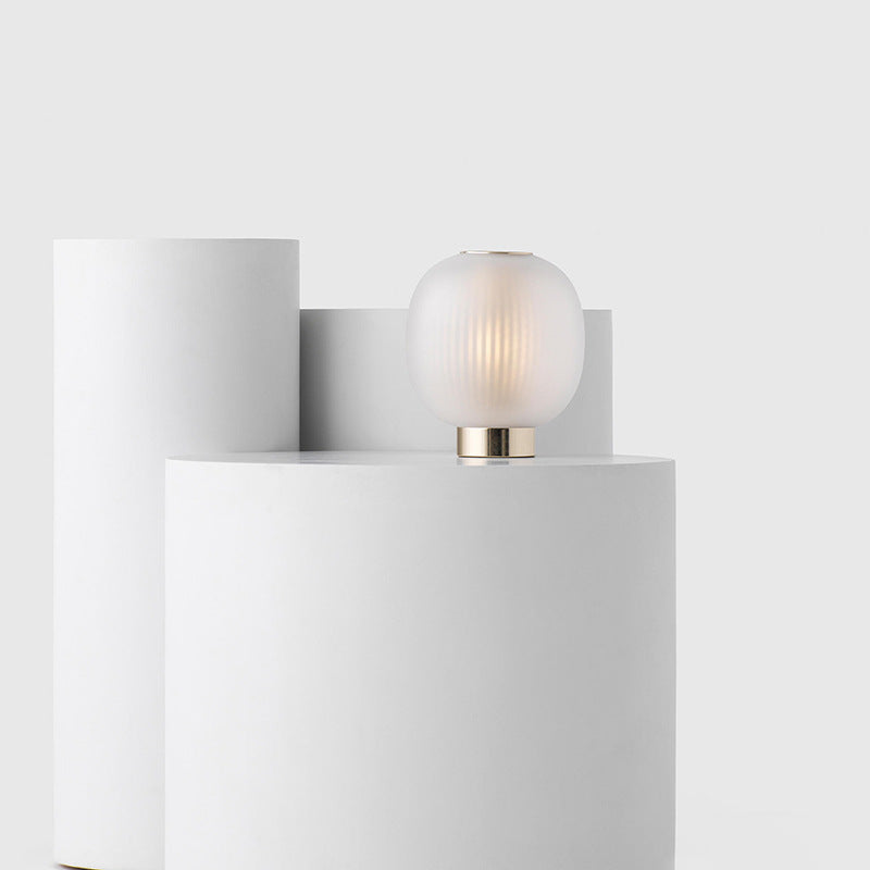 Minimalistic Table Lamp with Darkened Glass