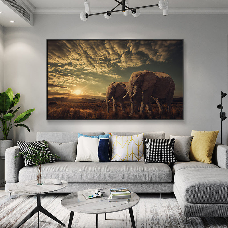 Home Simple Decorative Elephant Canvas Painting