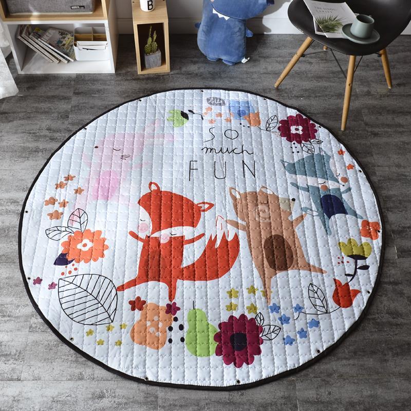 Round Fabric Baby Crawling Children's Play Mat