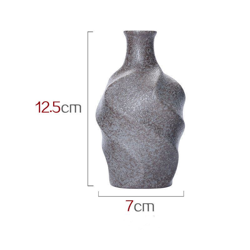 Scandinavian Charm Ceramic Vase - Curved Surface Beauty