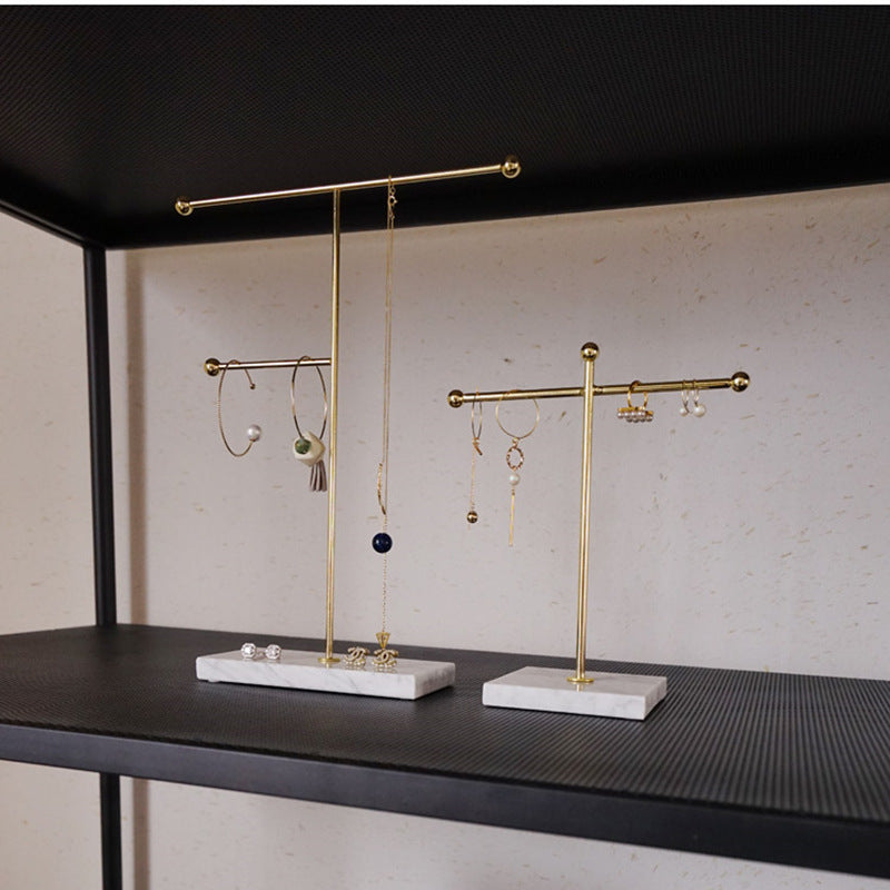 Nordic modern minimalist plating golden marble home
