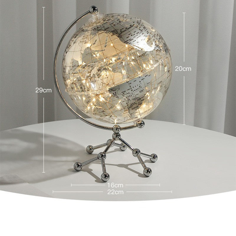 Transparent globe with light bar