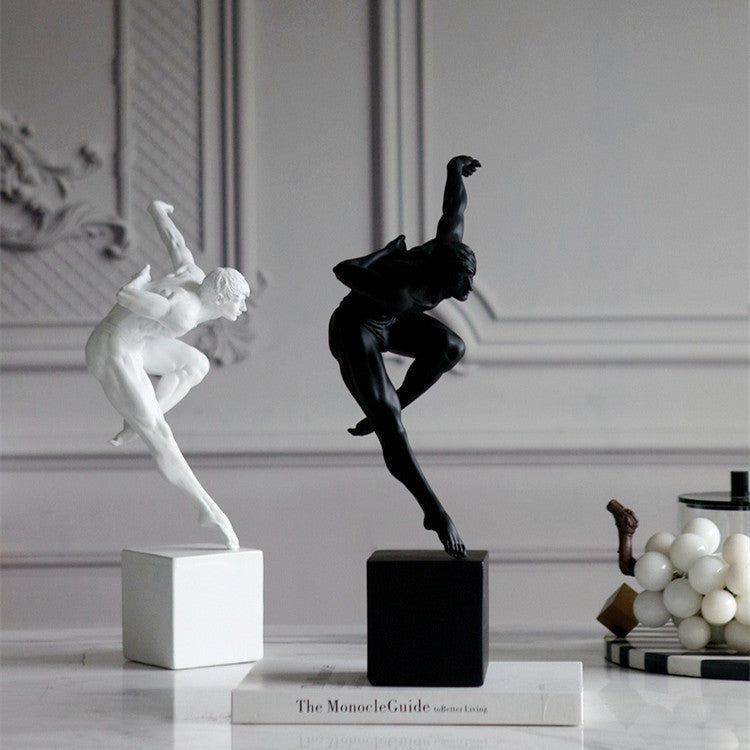 Modern Minimalist Athletic Male Sculpture - Resin Home Decor Ornament