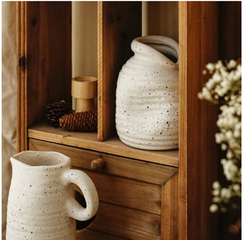 Nordic Retro Frosted Ceramic Vases