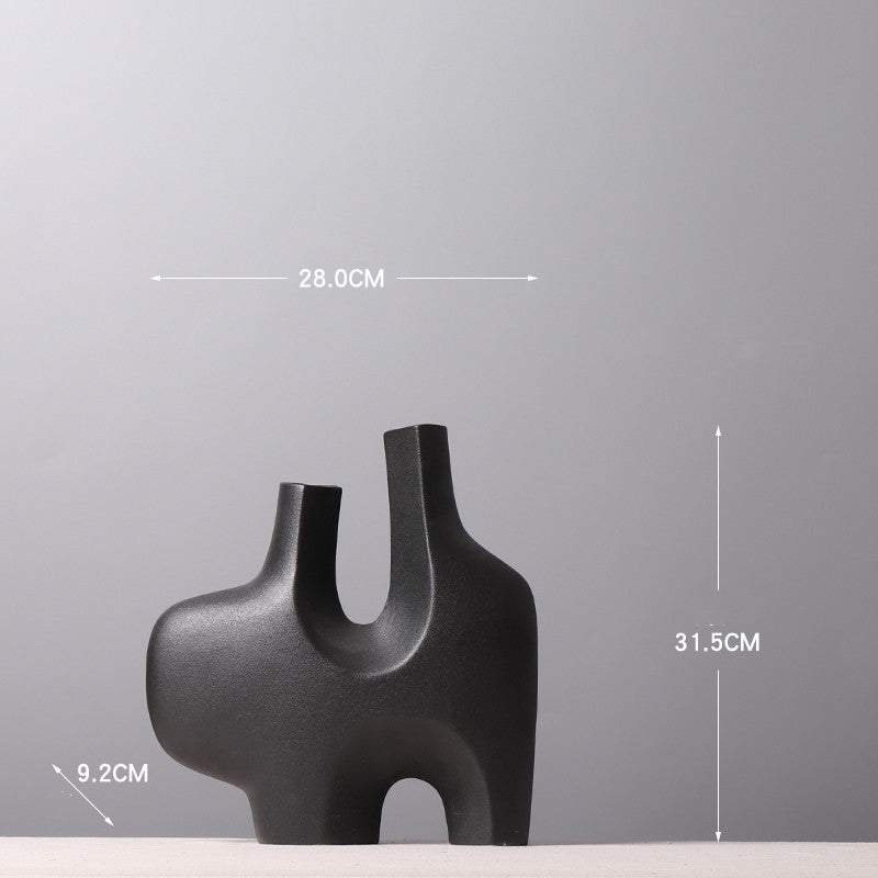 Black Ceramic Vase