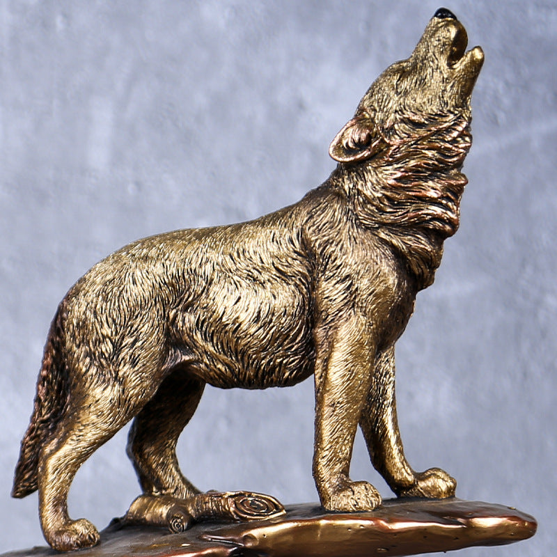 Regal Wolf Resin Wall Hanging Decoration