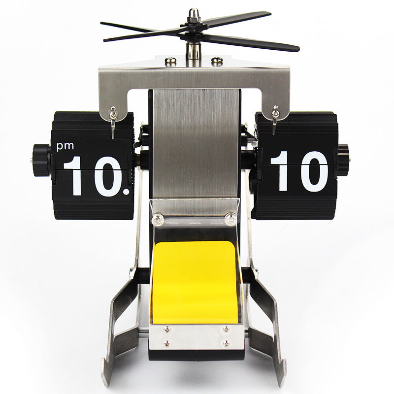 Page Turning Helicopter Clock