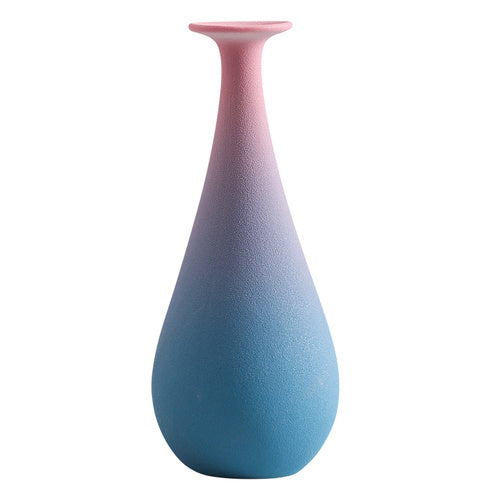 Nordic Gradient Elegance: Frosted Ceramic Vases for Modern Interiors