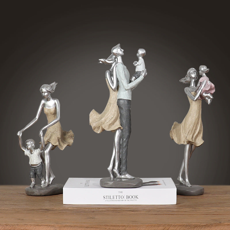 Modern and Simple Resin Happy People Ornaments