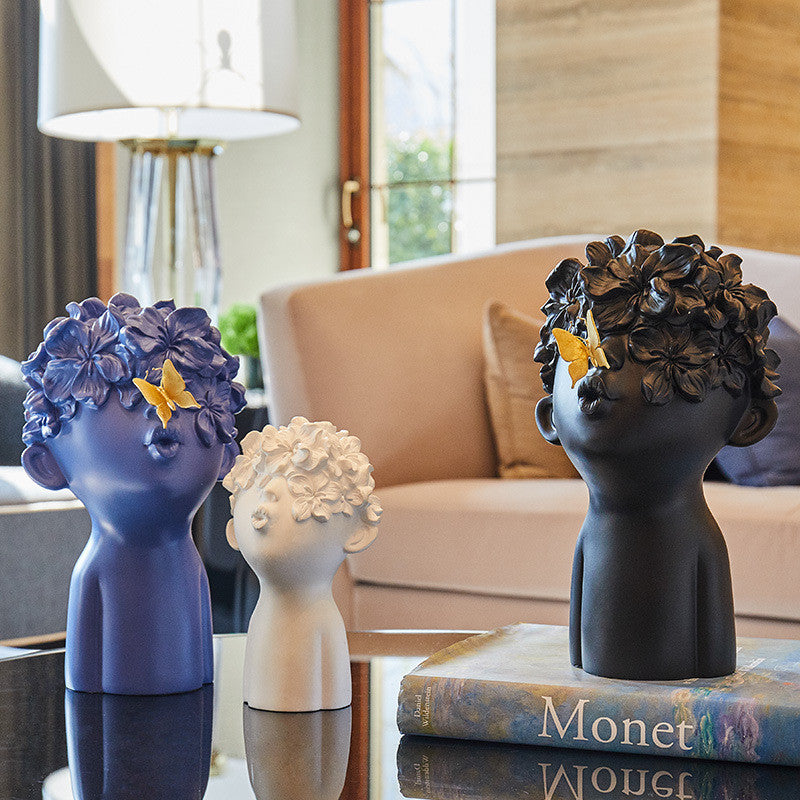 Nordic Modern Minimalist Luxury Resin Flower Set - Elegant Home Art Décor