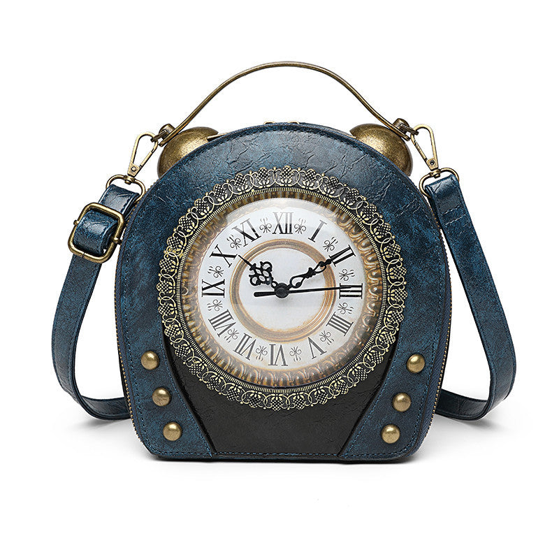Timeless Chic Clockwork Faux Leather Bag