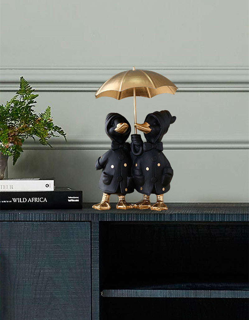 Nordic Style Fortune Duck Ornaments - Elegant Living Room Decor