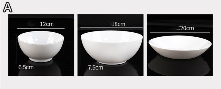 Tempered White Jade Glass Tableware Set