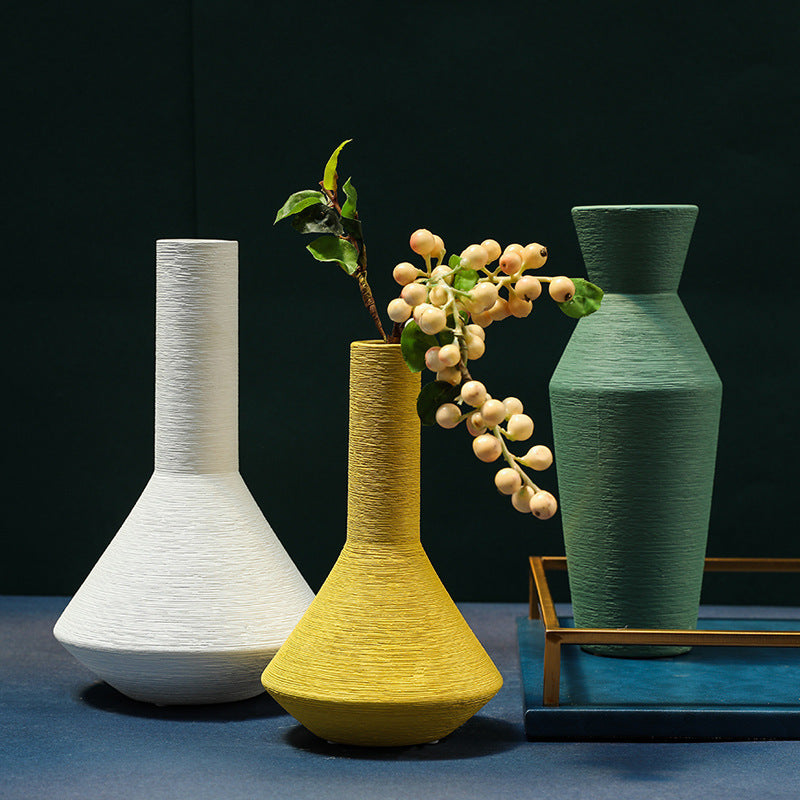 Morandi Ceramic Vase Decoration Living Room Flower Arrangement