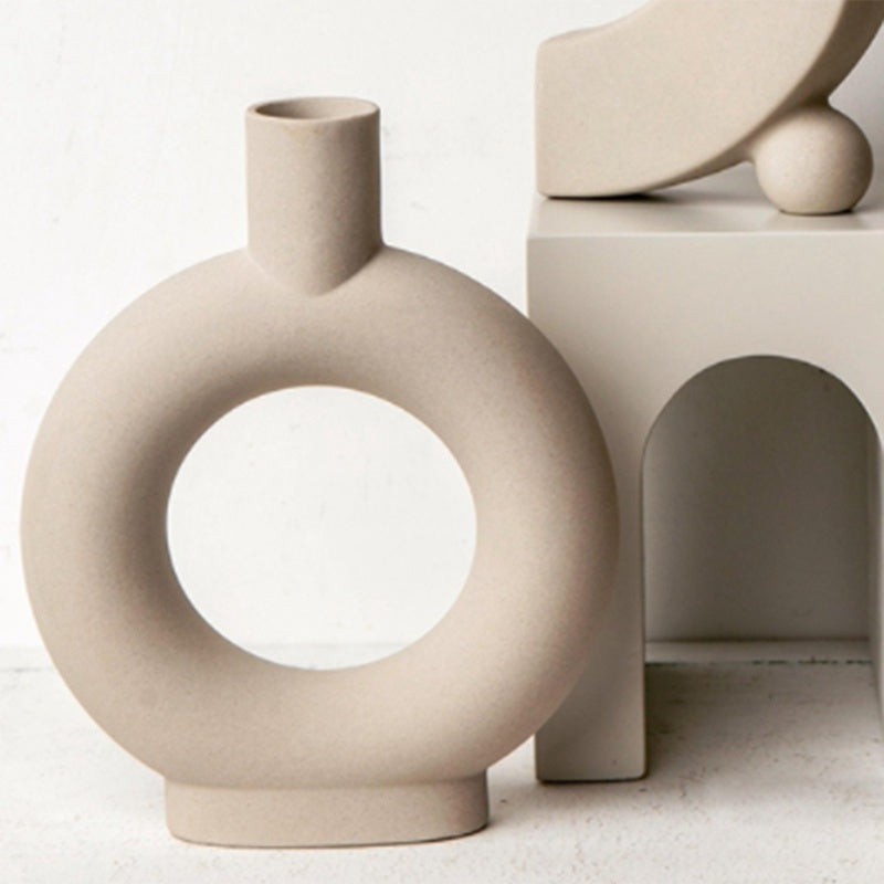 Nordic Minimalist Ceramic Vase -  Elegance for Home Decor