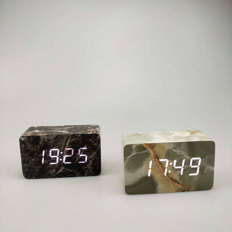 Wooden LED Display Alarm Clock