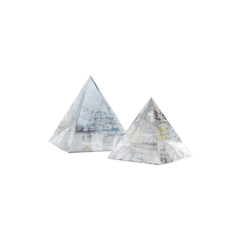 Modern Minimalist Crystal Pyramid Decoration