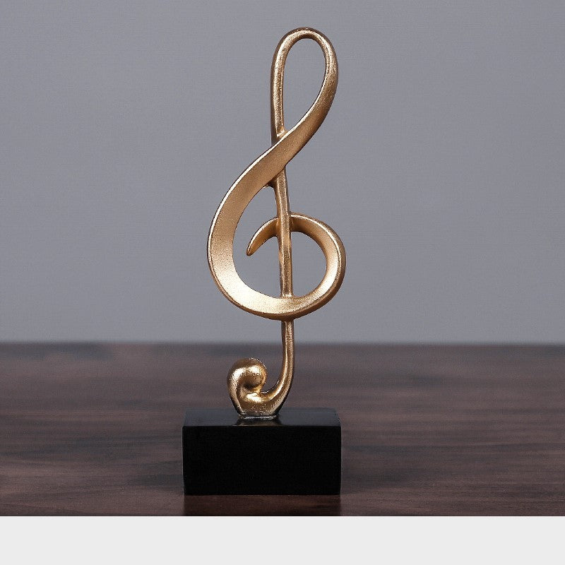 Living room golden musical note model ornaments