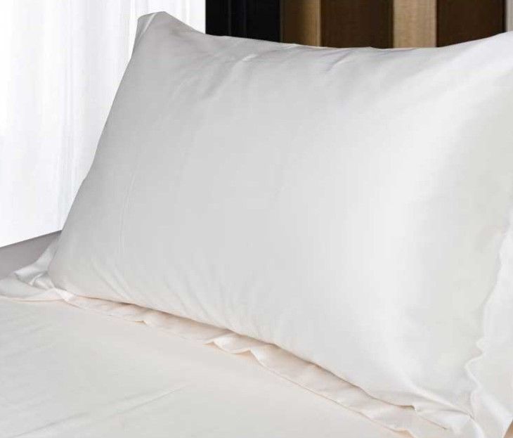 White Silky Satin Pillowcase