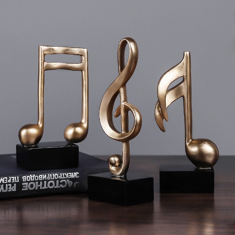 Living room golden musical note model ornaments