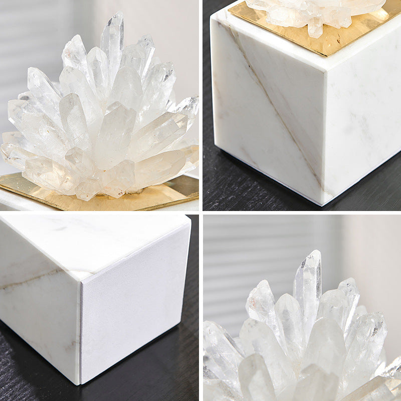 Modern Simplicity Natural Crystal Flower Ornaments