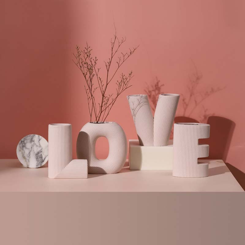 Nordic Love Letter Ceramic Vases