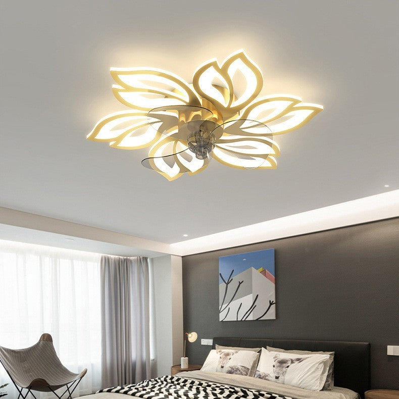 Simple And Creative Bedroom Ceiling Fan Lamp