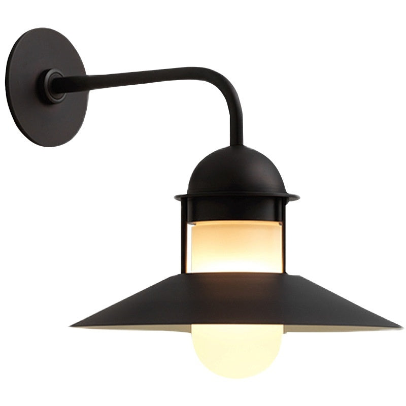 Black American style street wall lamp