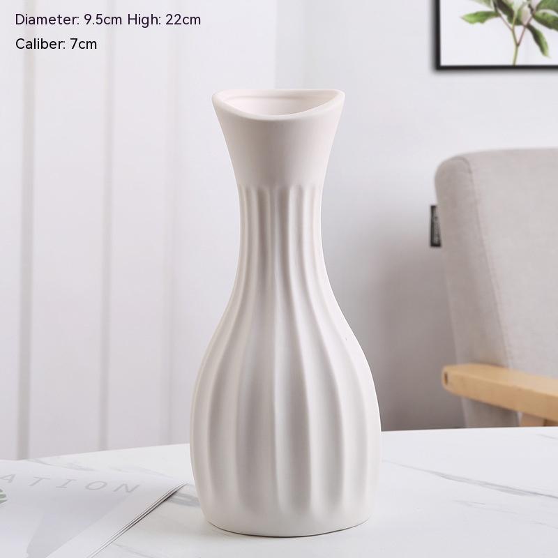 Home Decoration Ceramic Vase Dried Flower Arrangement Vase Starry Sky Minimalist Creative Decoration White Living Room