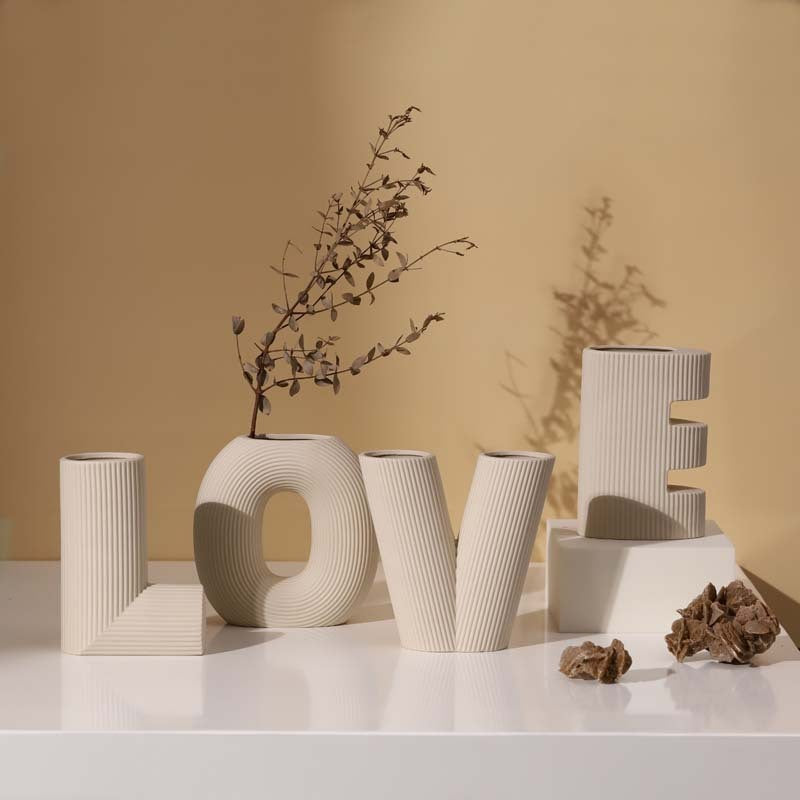 Nordic Love Letter Ceramic Vases