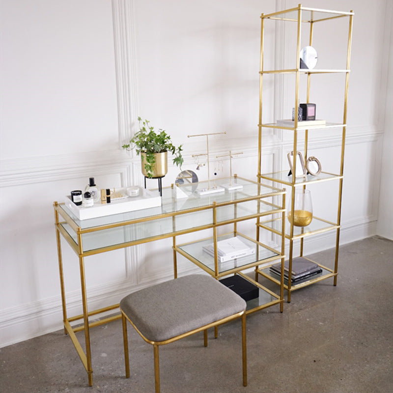 Nordic modern minimalist plating golden marble home