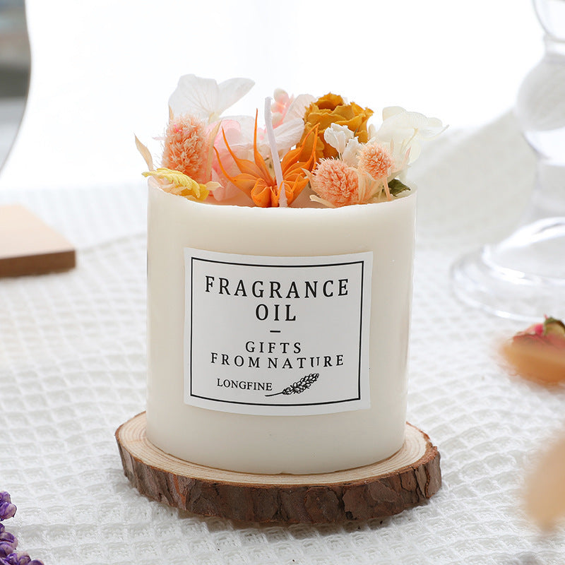 Serenity Blooms: Romantic Candles Of Dried Flowers