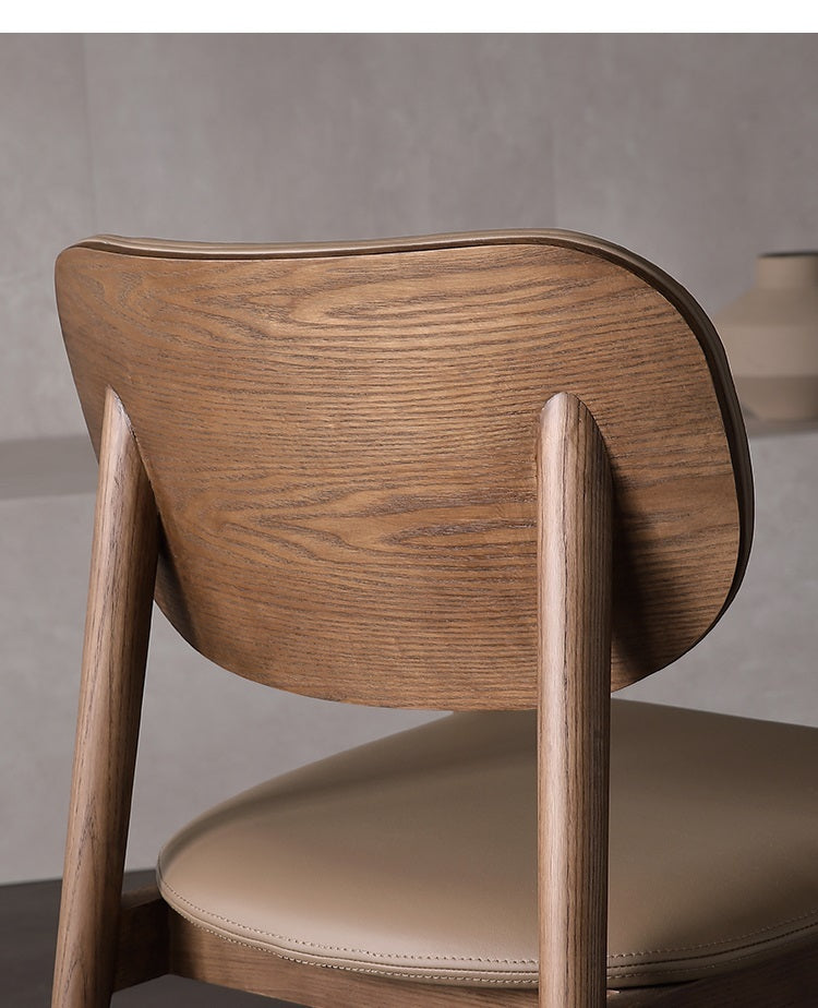 Solid Wood Veneer Minimalist Chair
