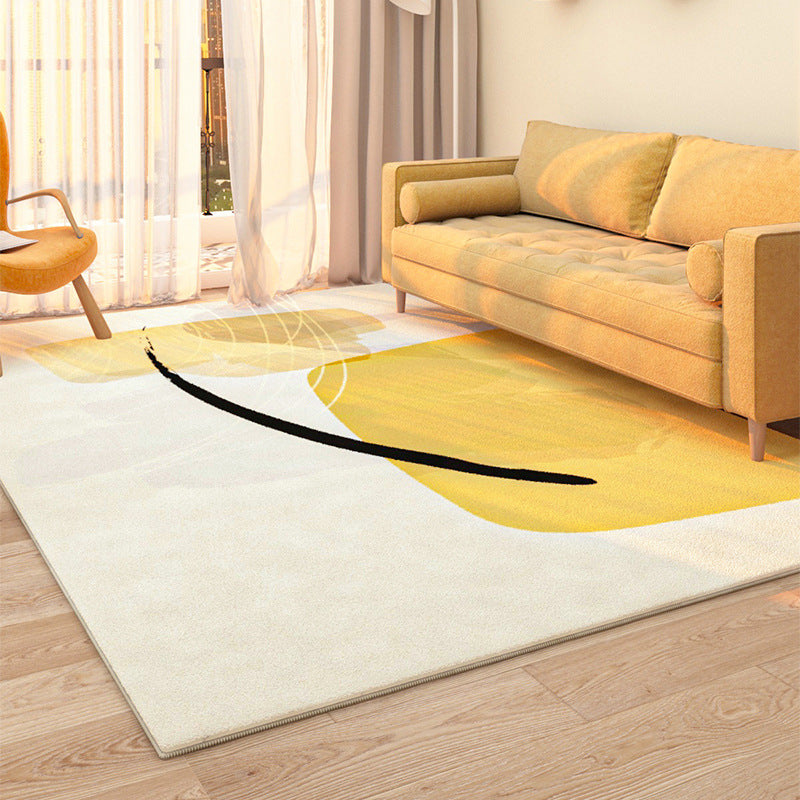 Cashmere rug with simulated coziness