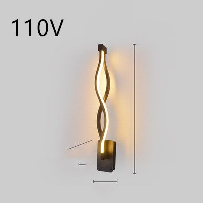 110V Black Wall Lamp
