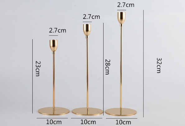 Gold Single Candle Holder