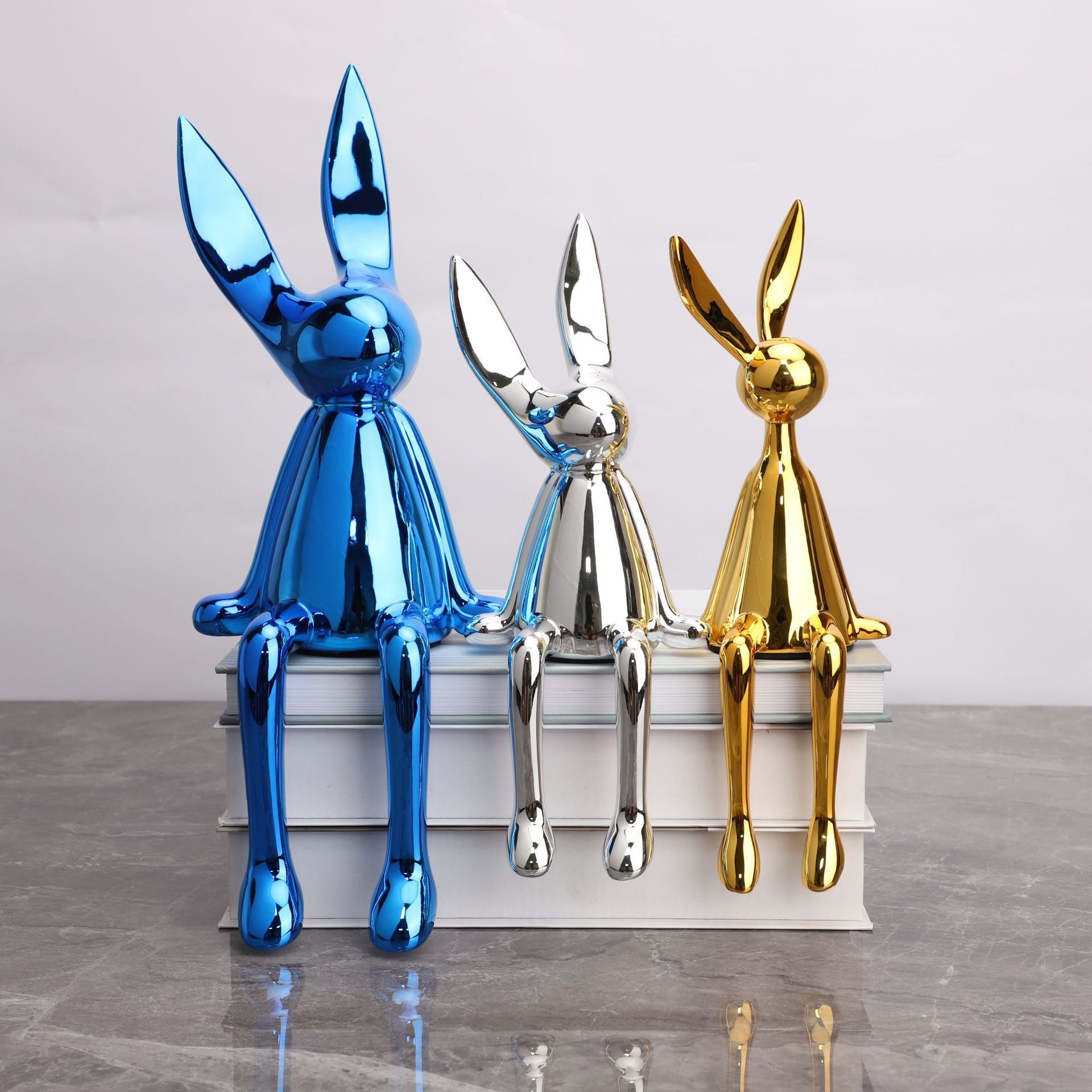 Modern Simple Electroplated Rabbit Décor for Living Rooms