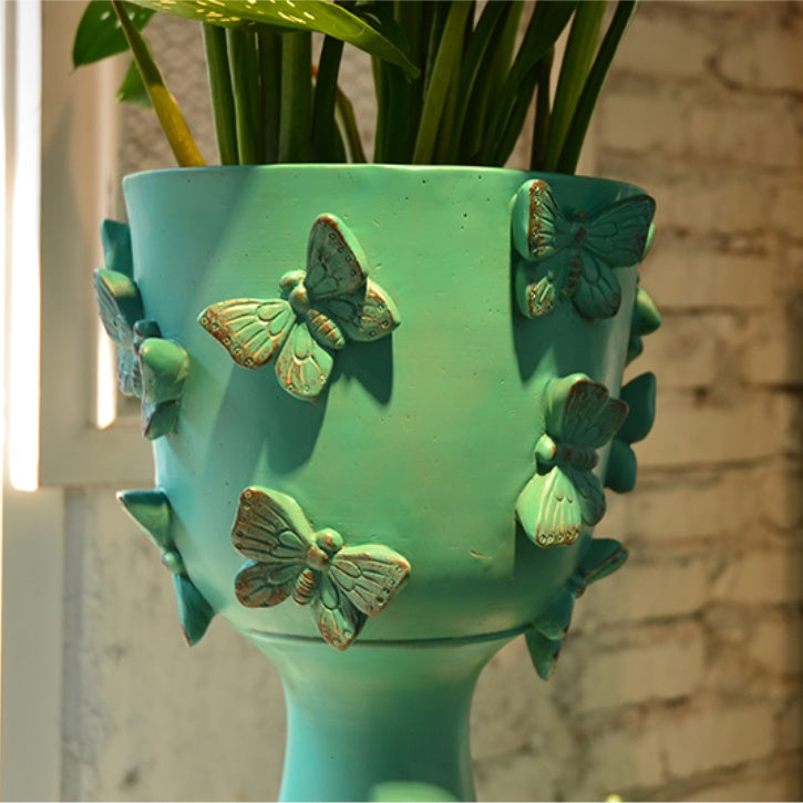 butterfly flower pot