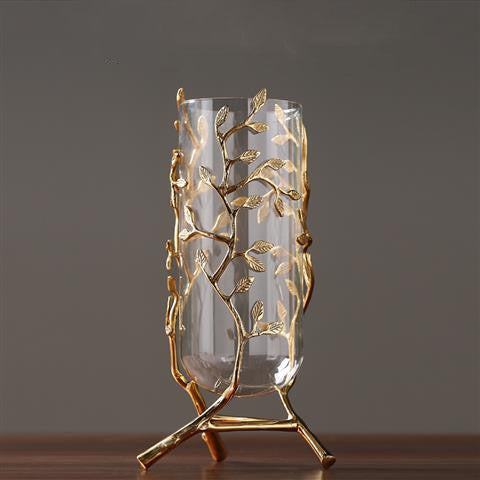 Modern Light Luxury Glass Vase Decoration Living Room