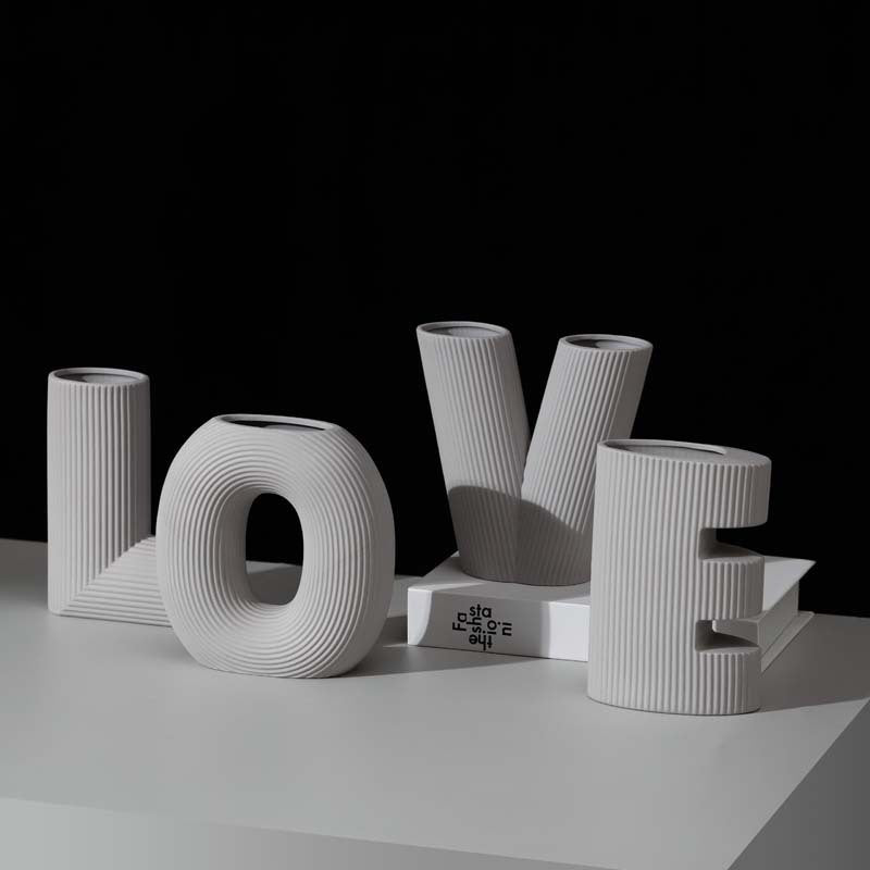 Nordic Love Letter Ceramic Vases