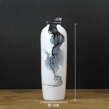 Ink Creative Ceramics New Chinese Style Vase Simple And Individual Home Decoration Ornaments