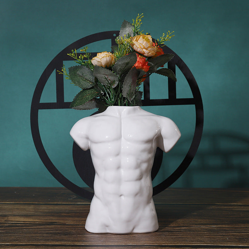 Nordic Ceramic Figure Statue Flower Po