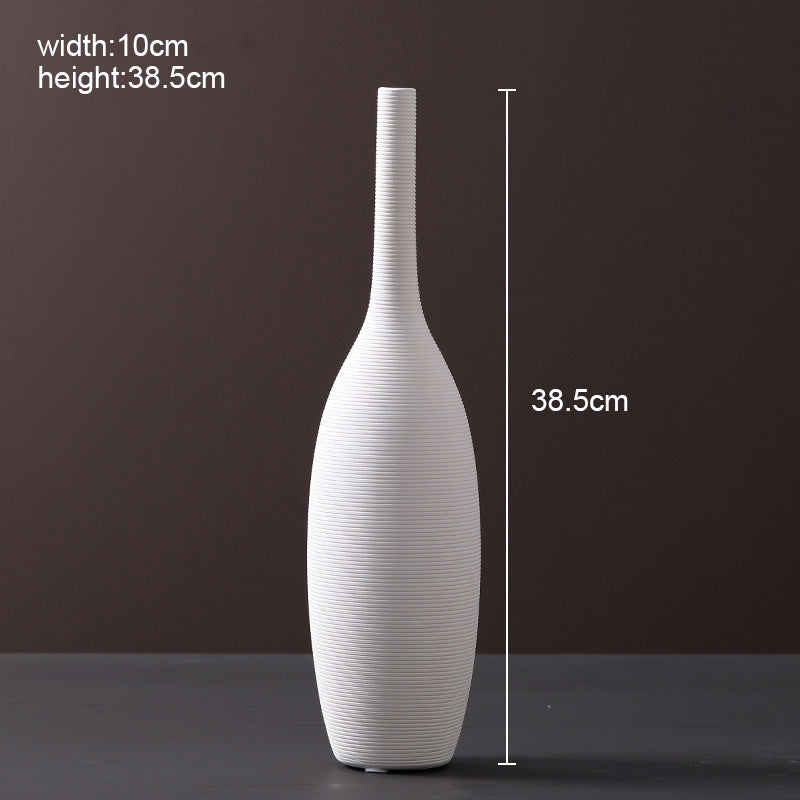 Nordic Ceramic Inlay Vase - Modern Home Decor Piece