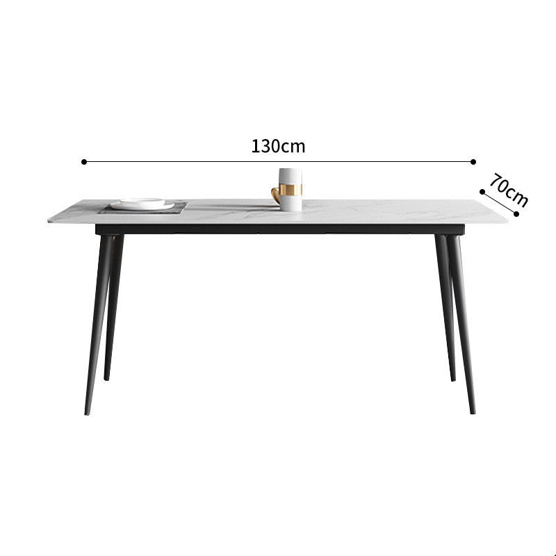 Italian Minimalist Stone Plate Dining Table Modern