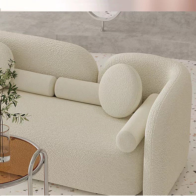 Modern Straight White Sofa