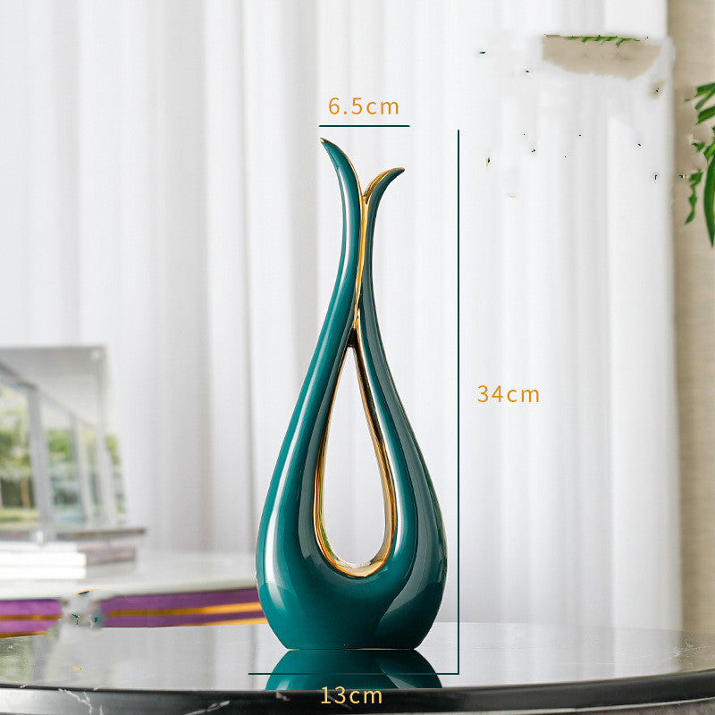 Home Decoration Luxurious Electroplated Ceramic Vases