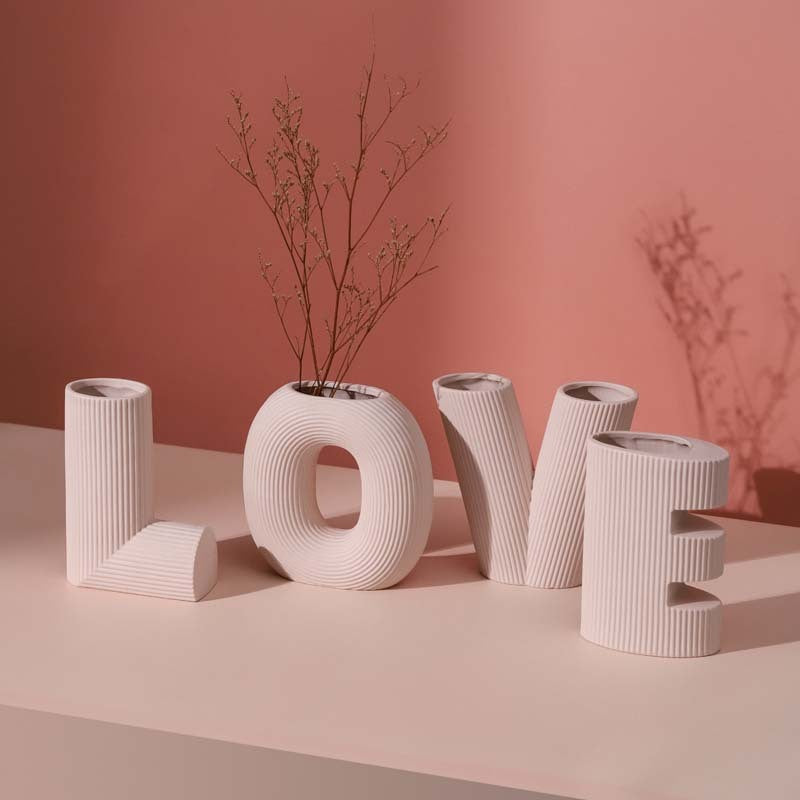 Nordic Love Letter Ceramic Vases